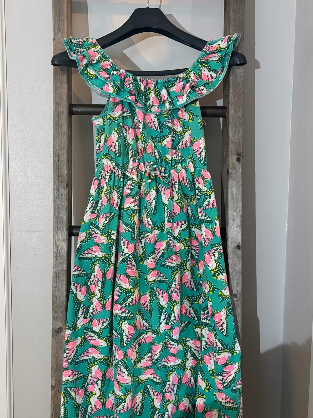 Cat & Jack Teal Floral Ruffle Sundress